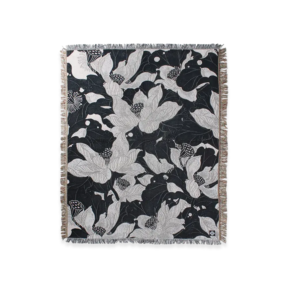 APHRODITEGANG GAKKIN x BUDSPOOL Jacquard Rug "Black/White"