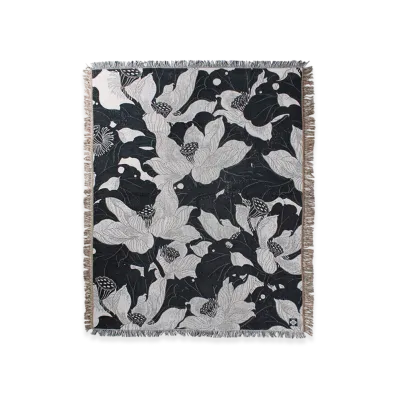 APHRODITEGANG GAKKIN x BUDSPOOL Jacquard Rug "Black/White"