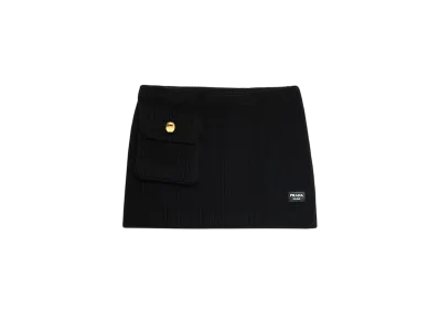 PRADA Women's Wool Miniskirt "Black"