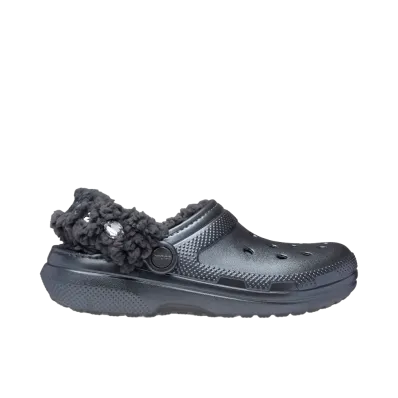 Crocs Classic Fleece Lined Metallic Gems Clog "Carbon"