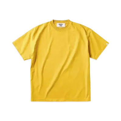 Perfect ribs Basic Short Sleeve T Shirts "Vintage Yellow"