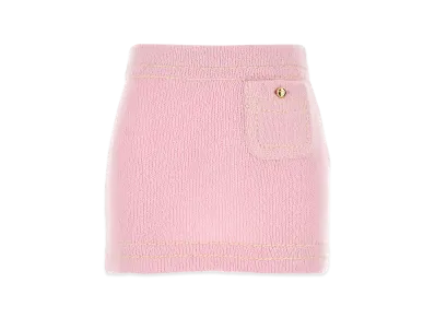 PRADA Women's Cashmere Mini Skirt "Pink"