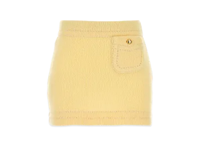 PRADA Women's Cashmere Mini Skirt "Yellow"