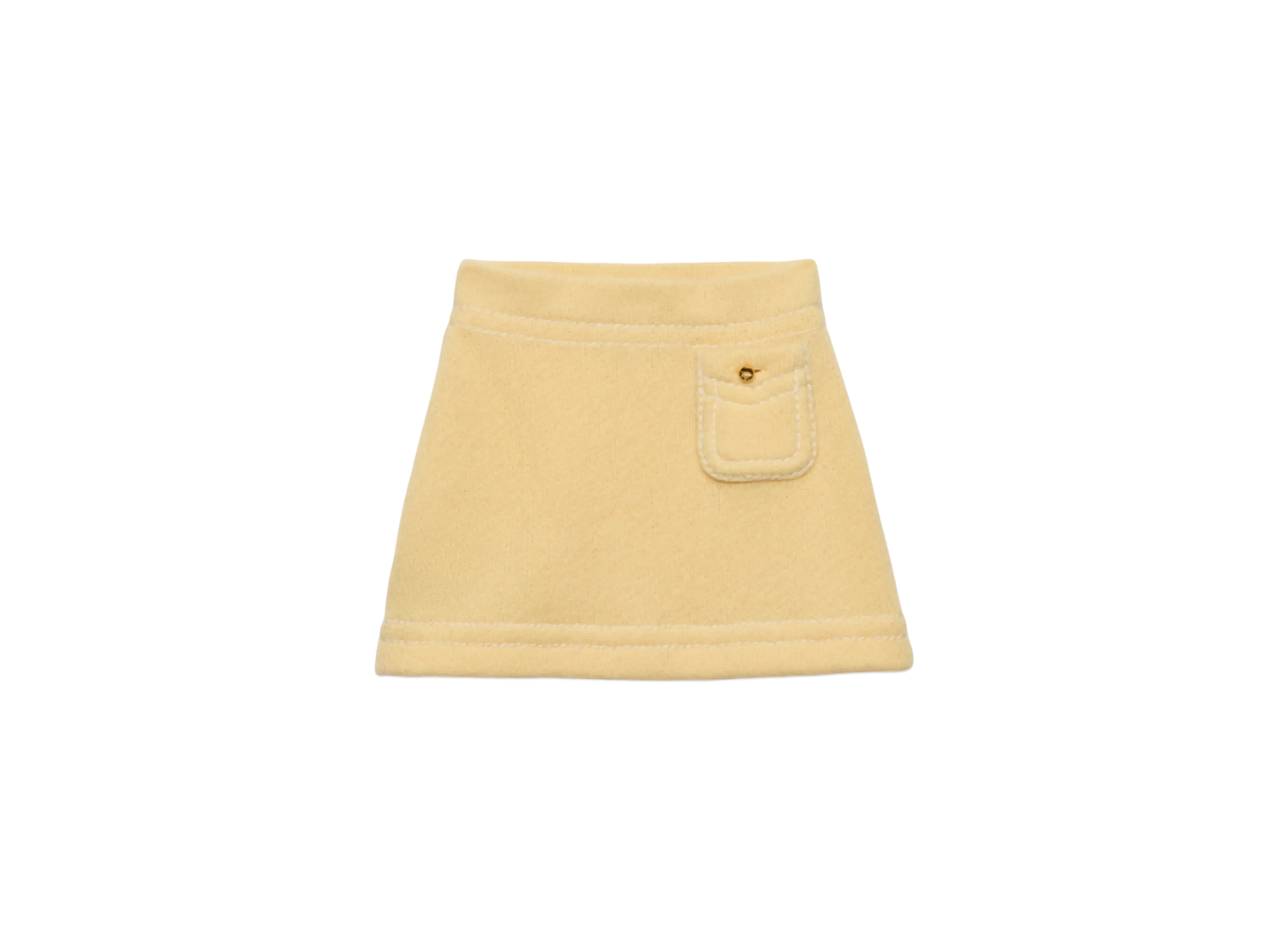 PRADA Women's Cashmere Miniskirt Cream "White"