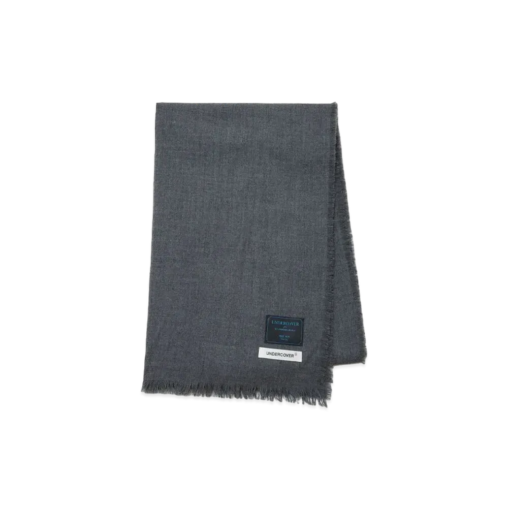 UNDERCOVER Wool Cut-Off Stole "Charcoal"