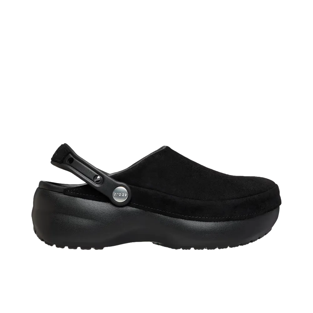 Crocs Women's Crafted Platform Vegan Suede Clog "Black"