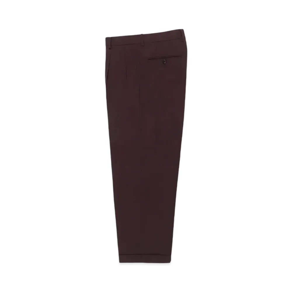 WACKO MARIA x DORMEUIL Double Pleated Trousers "Dark Purple"