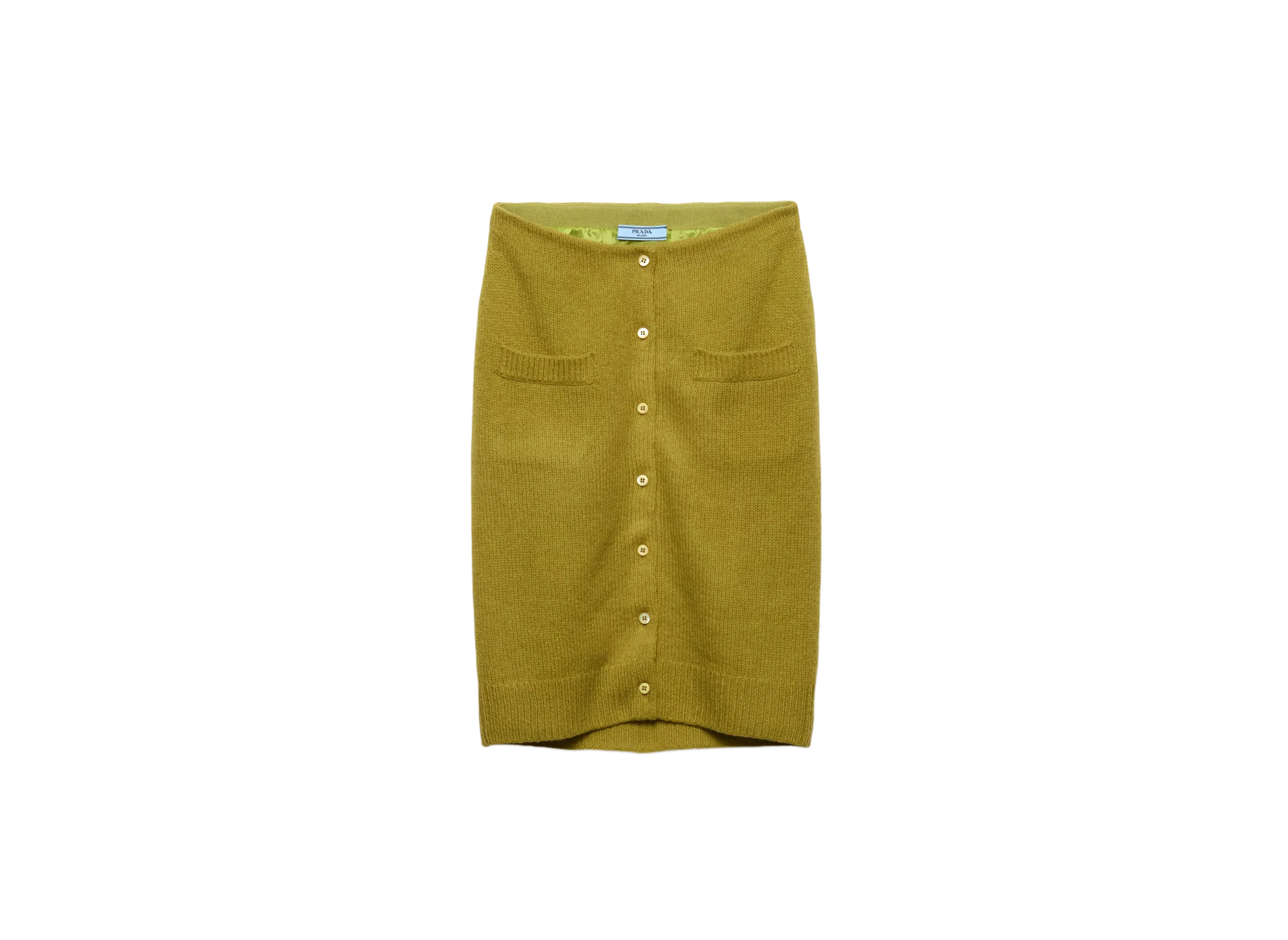 PRADA Women's Wool Knit Skirt "Light Green"