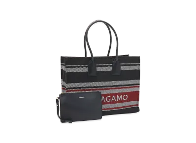 Salvatore Ferragamo Tote Bag "Nero/Optic White"