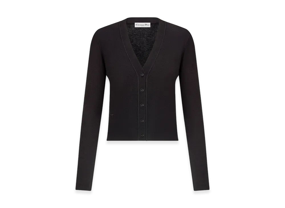Dior Women's Cardigan Cashmere Silk Knit "Black"