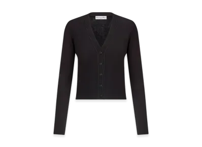 Dior Women's Cardigan Cashmere Silk Knit "Black"