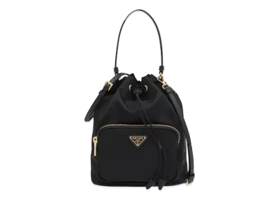 PRADA Duet Re-Nylon Shoulder Bag "Black"