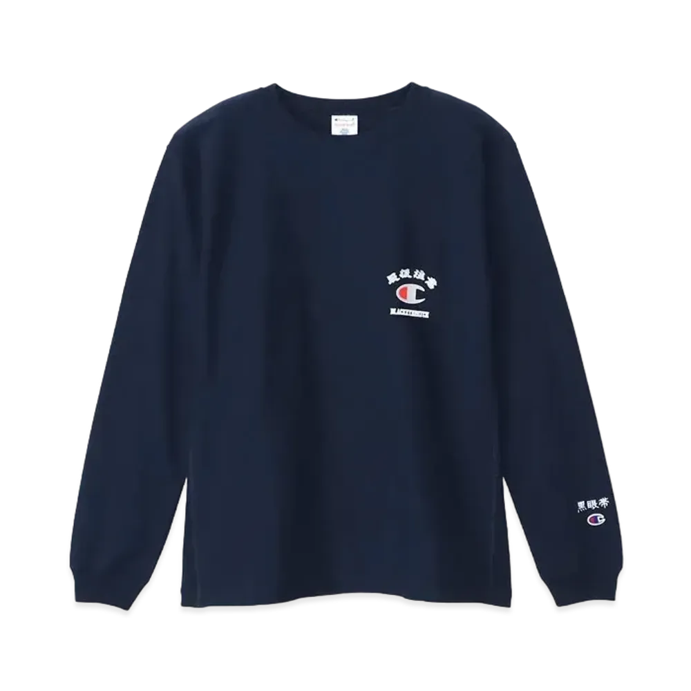 Blackeyepatch x Champion Reverse Weave Long Sleeve T-Shirts "Navy"