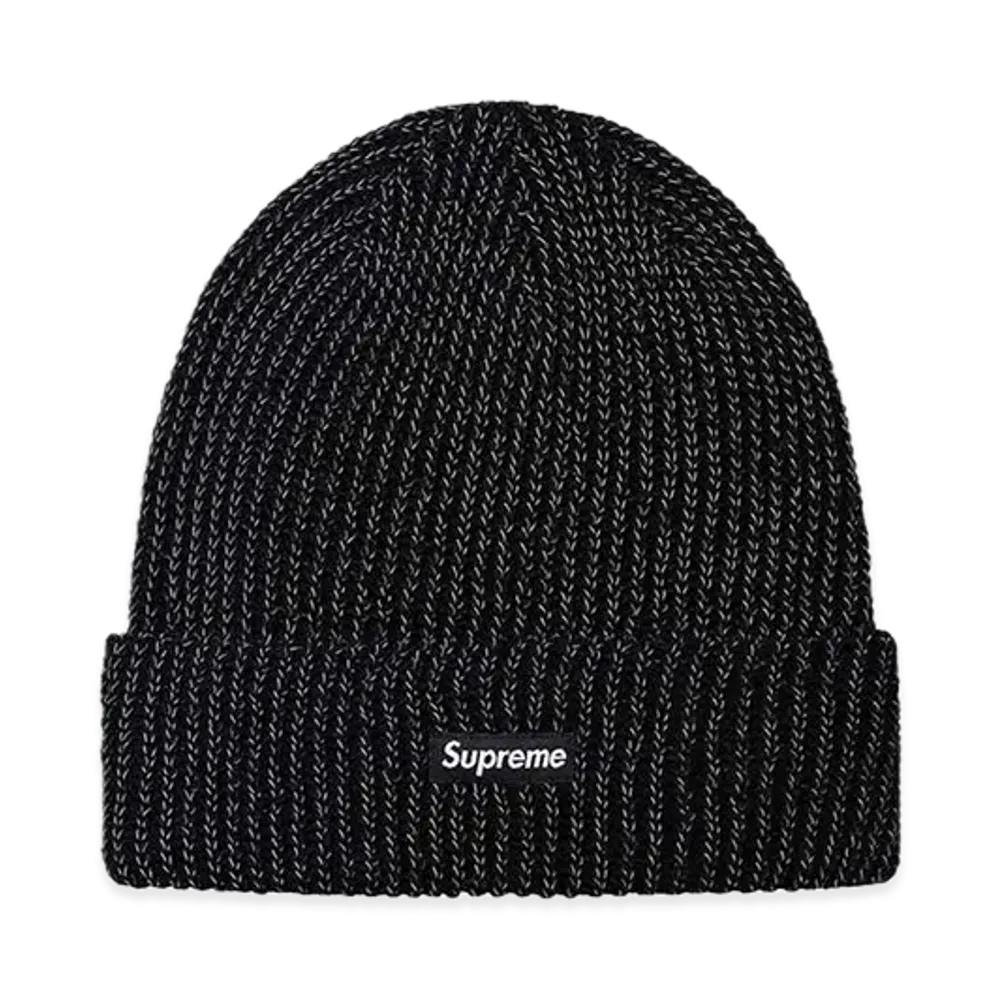 Supreme Reflective Loose Gauge Beanie "Black"