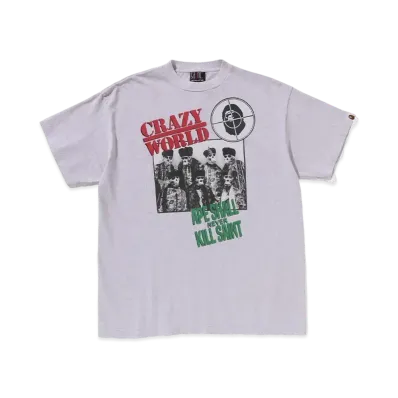 SAINT Mxxxxxx x A BATHING APE Speech Tee "Gray"