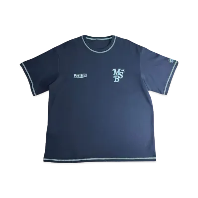 My Sugar Babe Wai Kei x MSB logo stitch tee "Navy"