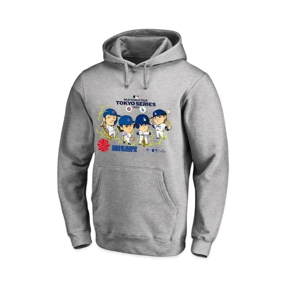 MLB Fanatics Shohei Otani Yoshinobu Yamamoto Shota Imanaga Seiya Suzuki MLB Tokyo Series Opening Game Illustration Hoodie "Grey"