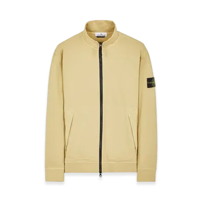 Stone Island 62050 Gauzed Cotton Jersey Garment Dyed Full Zip Up Sweatshirt - 23FW "Ecru"