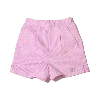 atmos pink Rhinestone Striped Shorts "Pink"