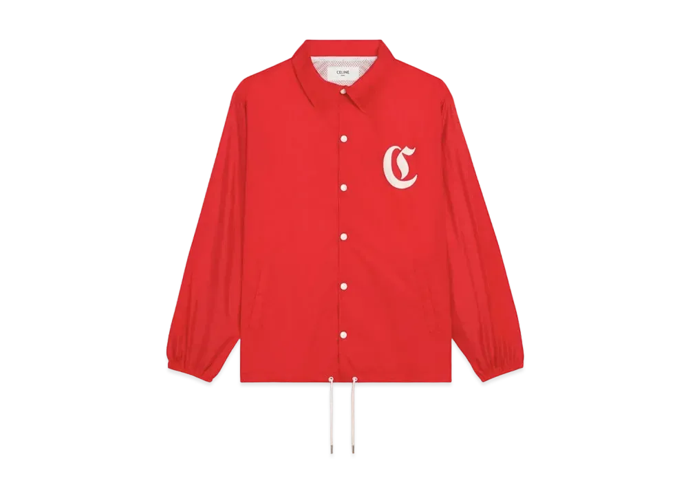 CELINE Coach Jacket Celine Nylon "Red"