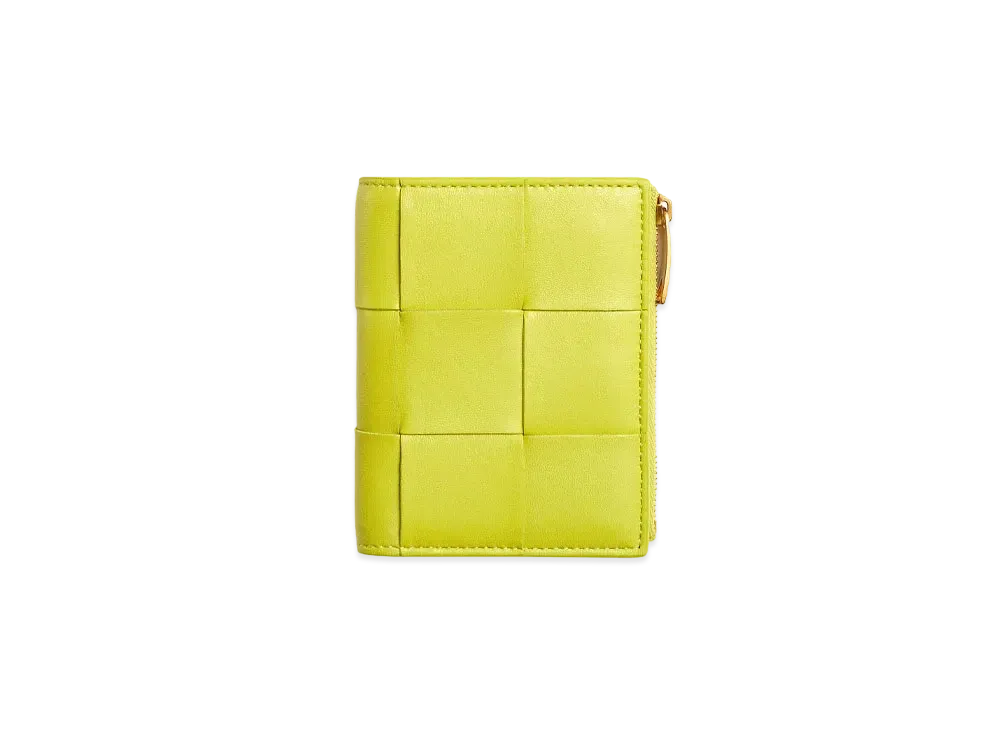 Bottega Veneta Bi-Fold Zip Wallet "Kiwi"
