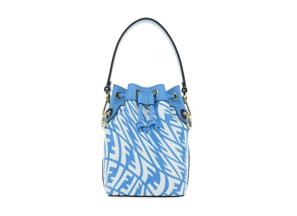 FENDI Mon Tresor Glazed Canvas Mini-Bag "Blue"