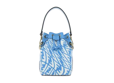 FENDI Mon Tresor Glazed Canvas Mini-Bag "Blue"