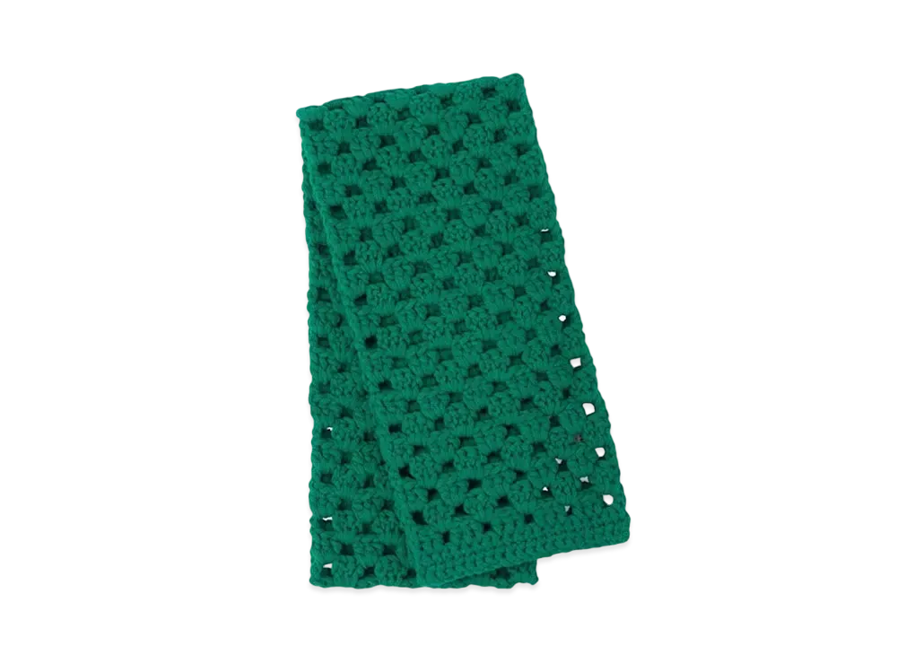 MIU MIU Kuroche Knitting Wool Scarf "Mint Green"