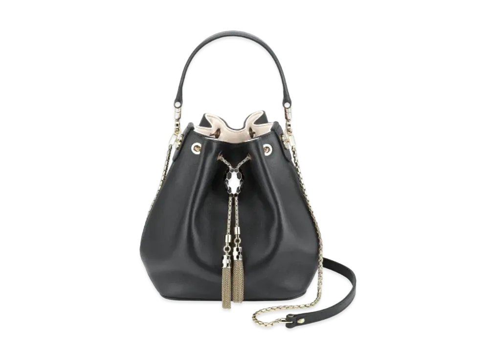 BVLGARI Serpenti Forever Bucket Bag "Black"
