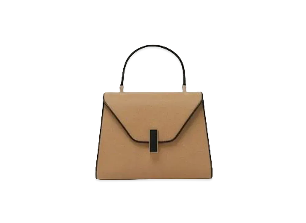 Valextra Iside Mini Chiaroscuro Bag "Camel/Black"