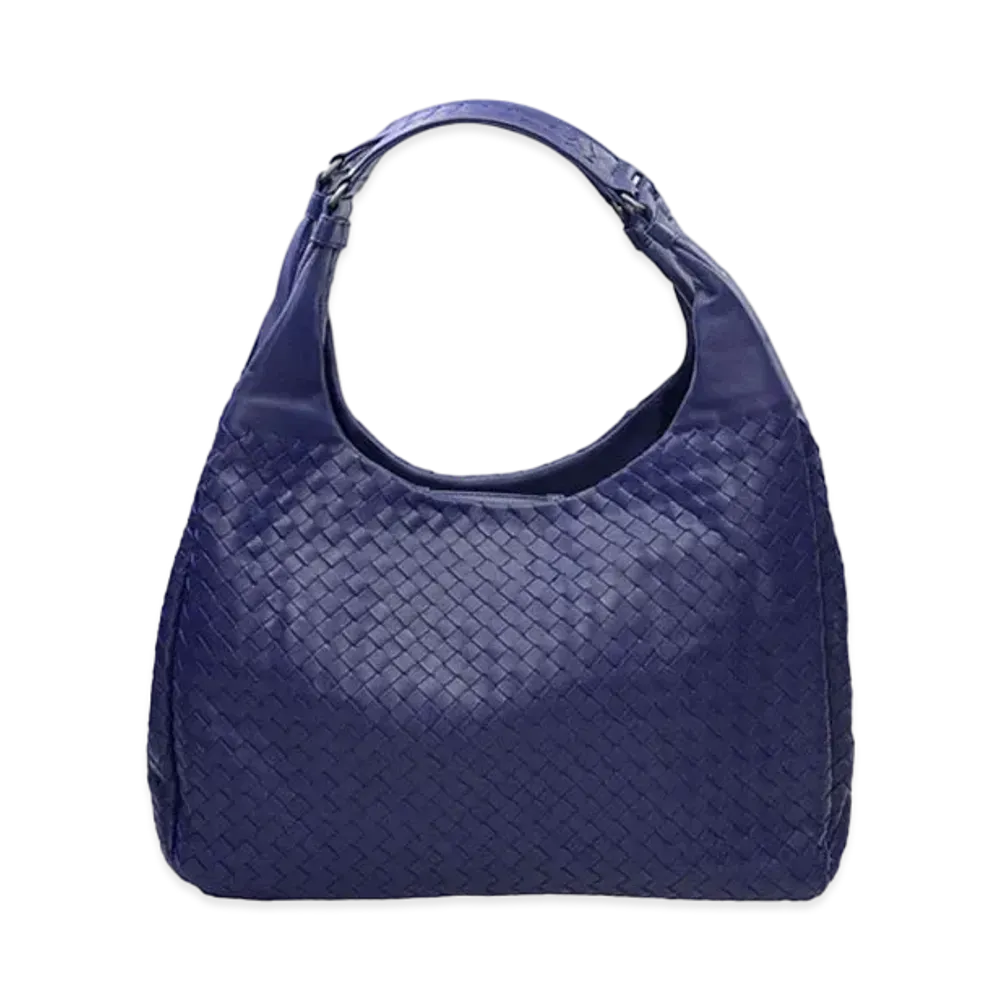 Bottega Veneta Lambskin Hand Bag "Purple Blue"