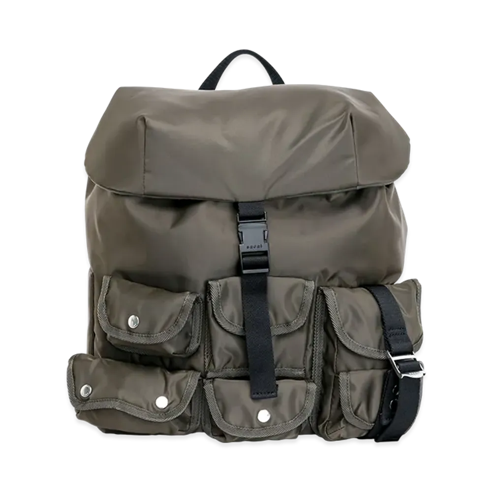 sacai Nylon Back Pack "Dark Khaki"