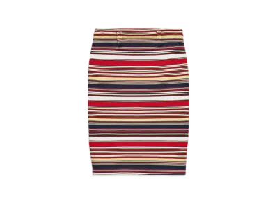 PRADA Women's Cotton Skirt "Red/Blue"