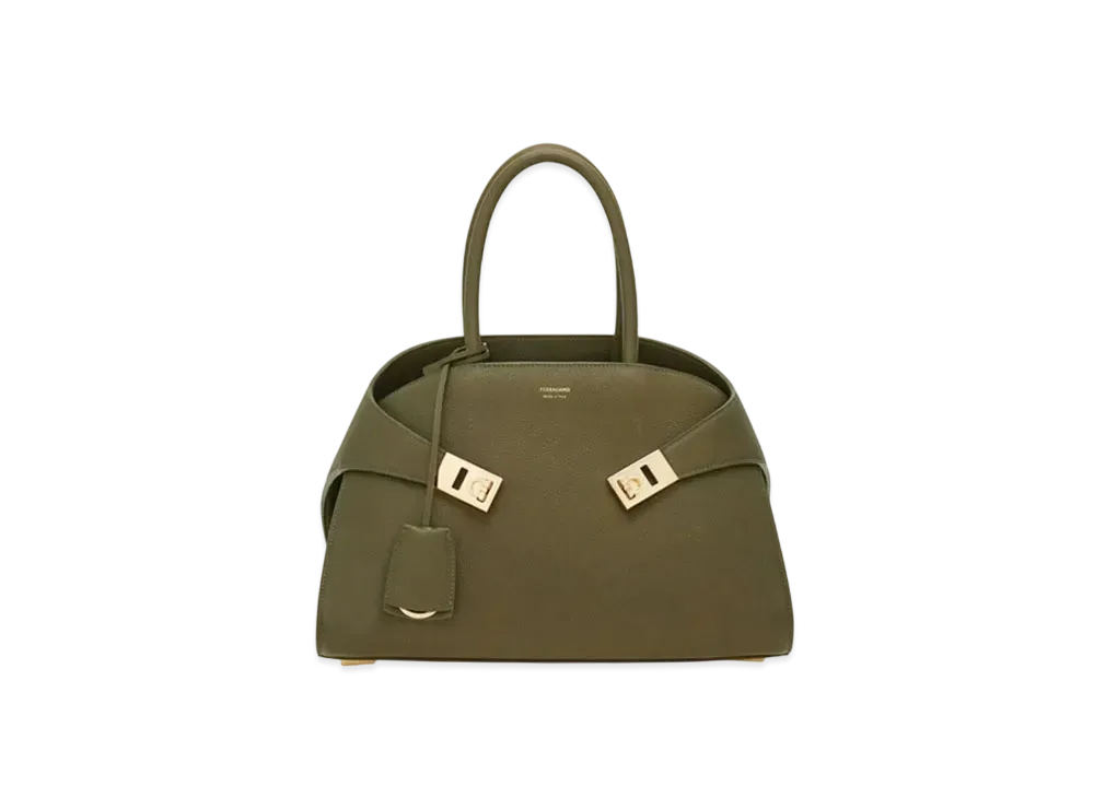 Salvatore Ferragamo Hug Handbag (S) "New Olive"