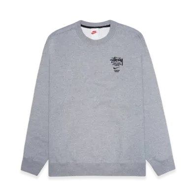Nike x Stussy International Crewneck Sweatshirt (Asia Size) "Grey" DC4199-050