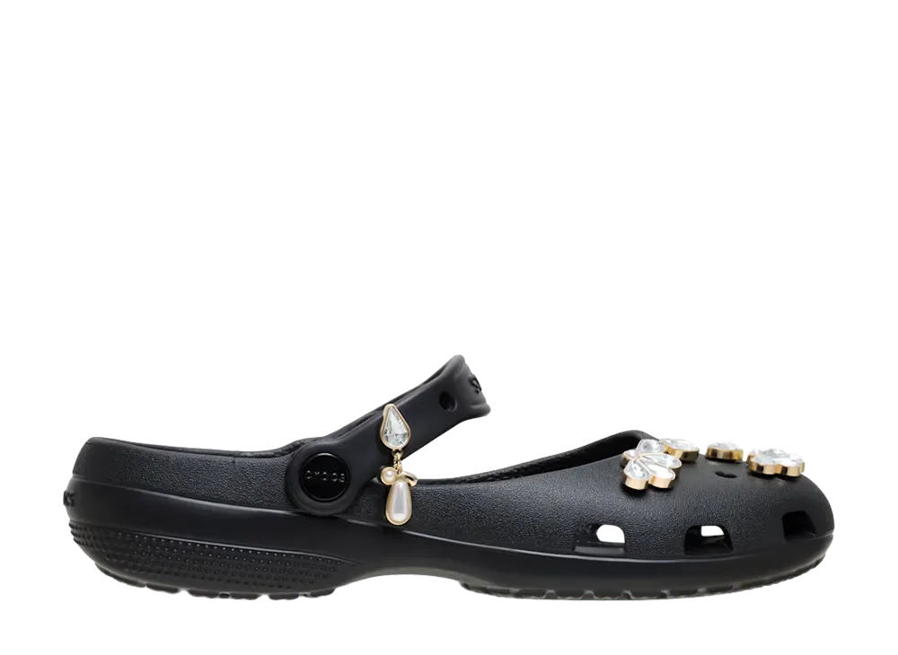 Crocs Women's Classic Demure Gem Ballet "Black"