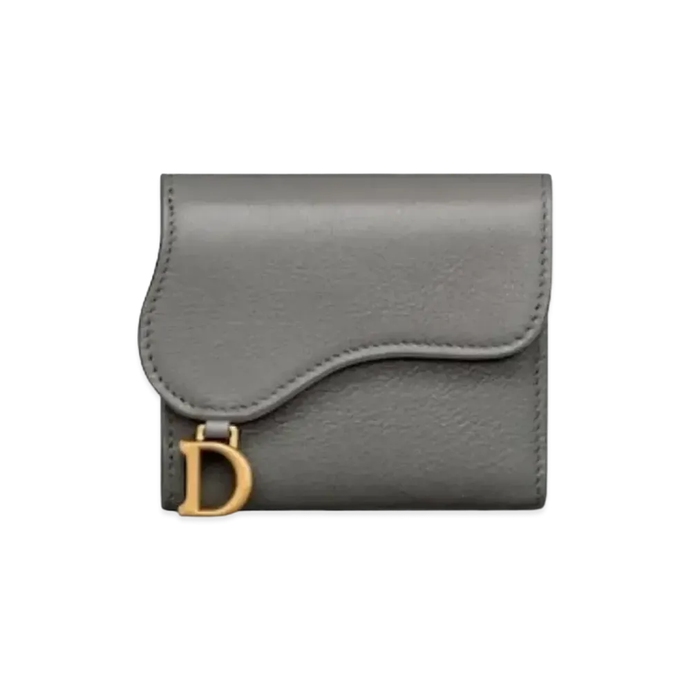 Dior Saddle Lotus Wallet "Gray"