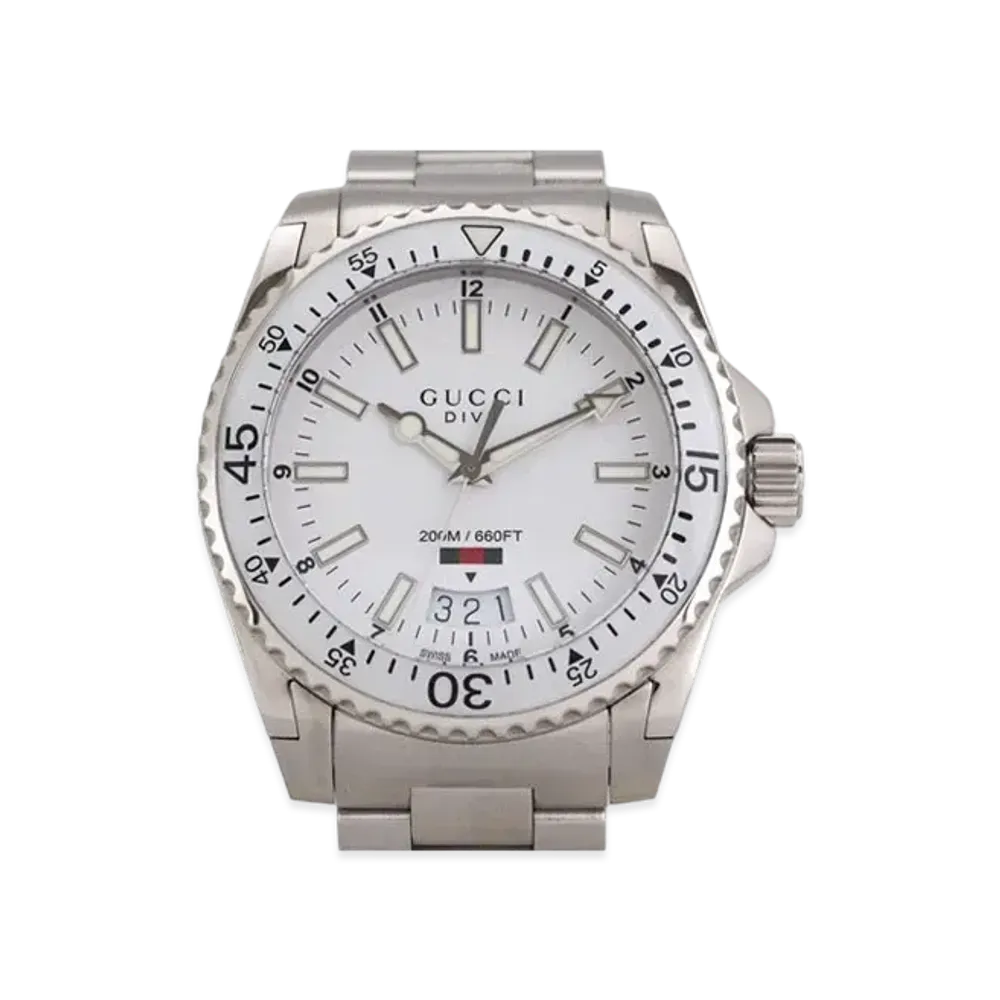 GUCCI Dive "White/Stainless Steel"