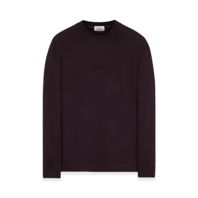 Stone Island 65477 Brushed Cotton Fleece Garment Dyed Crewneck Sweatshirt - 23FW "Dark Burgundy"