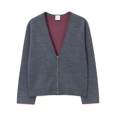 Paul Smith Women's Bicolor Knit Blouson "Gray"