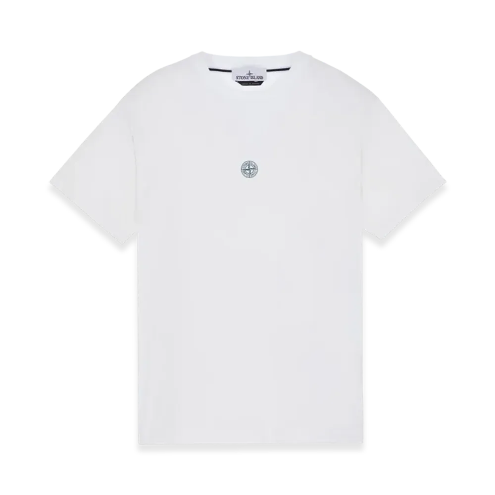 Stone Island 2NS86 60/2 Cotton Jersey Garment Dyed Lettering One Print T-Shirt - 23SS "White"
