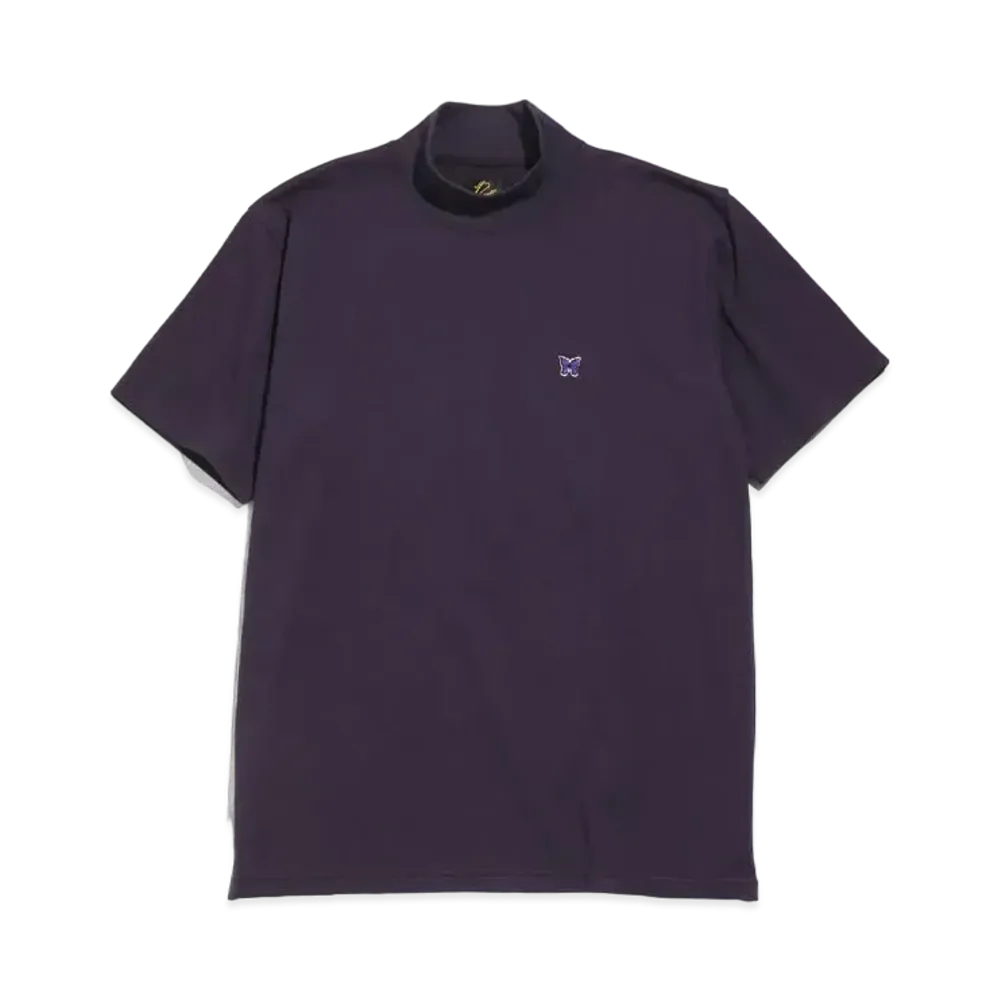 Needles S/S MOCK NECK TEE - PE/C JERSEY "Navy"