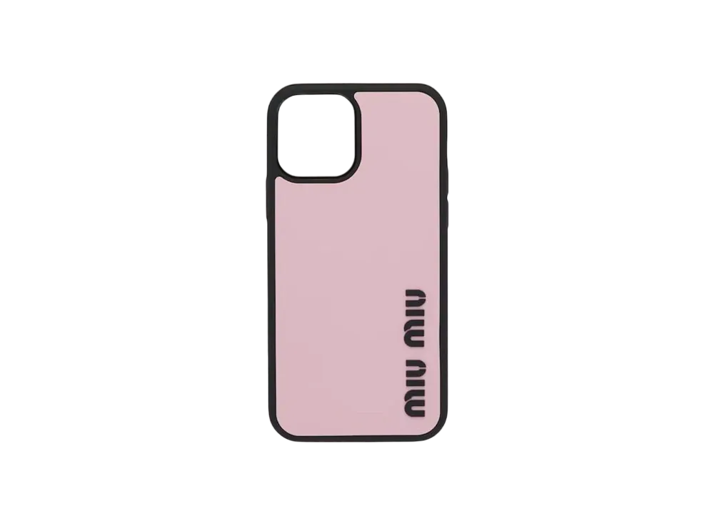 MIU MIU Rubber iPhone 12,12 Pro Cover "Pink/Black"