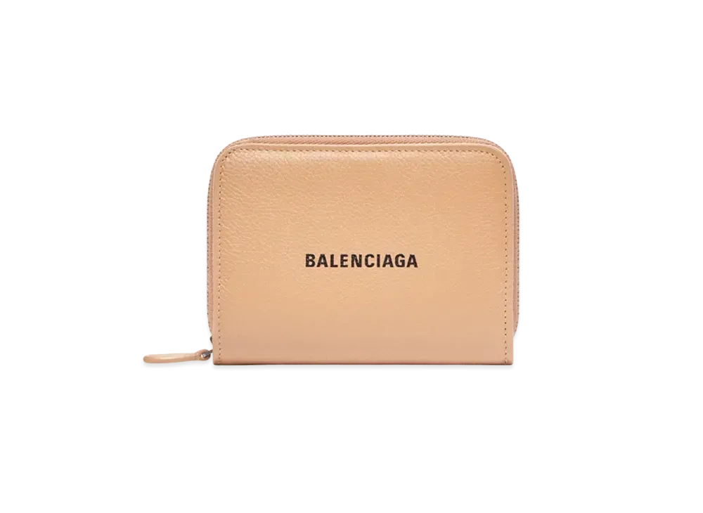 BALENCIAGA Cash Bilfold Compact Wallet "Beige"