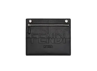 FENDI Peak Boo Pocket Leather Pocket "Black"