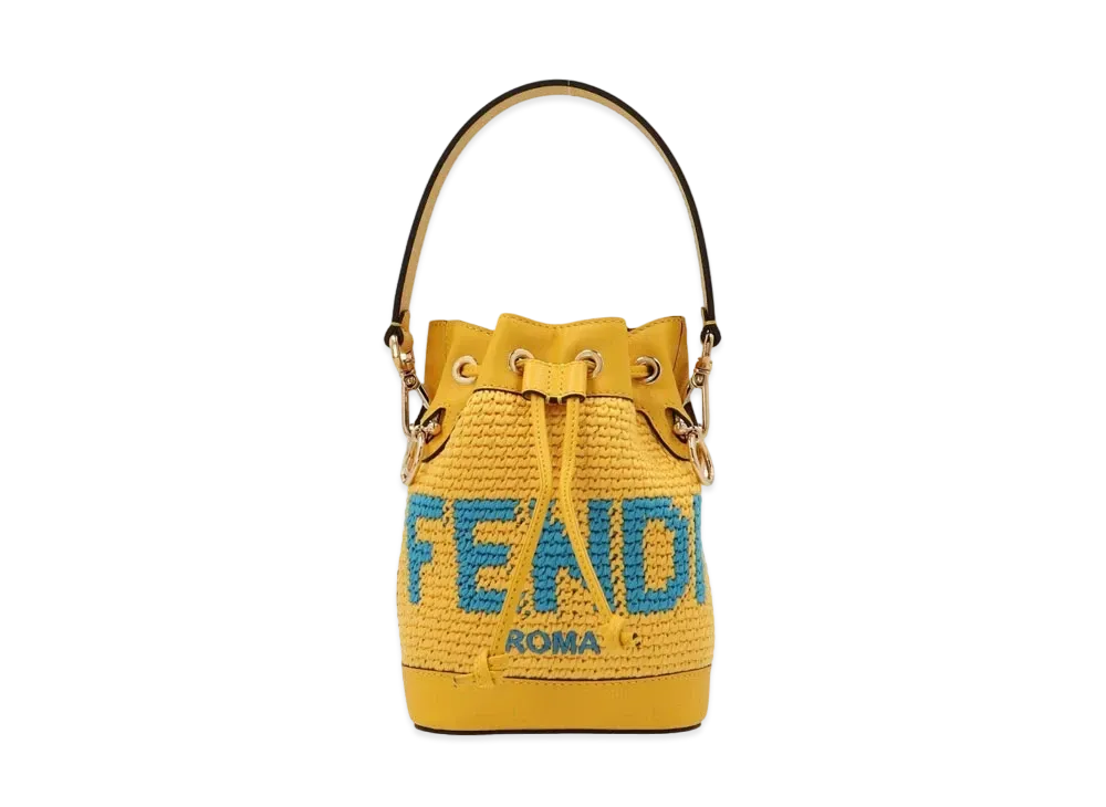 FENDI Mon Tresor Cotton-Crochet Mini Bag "Yellow"
