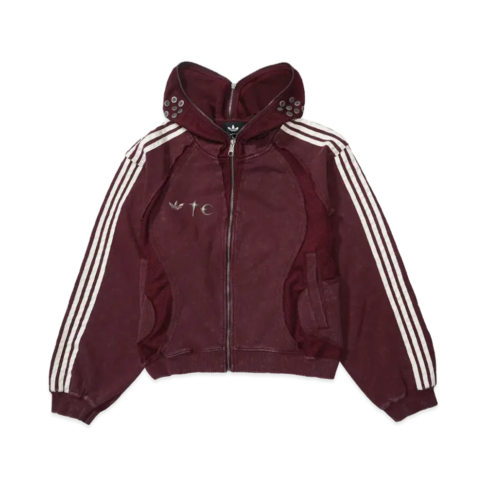 adidas x Thug Club Team Geist Zip-Up Hoodie "Maroon"