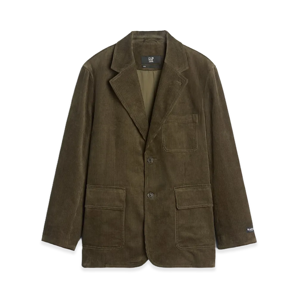 Gap x A.P.C. Corduroy Blazer "Oil Green"