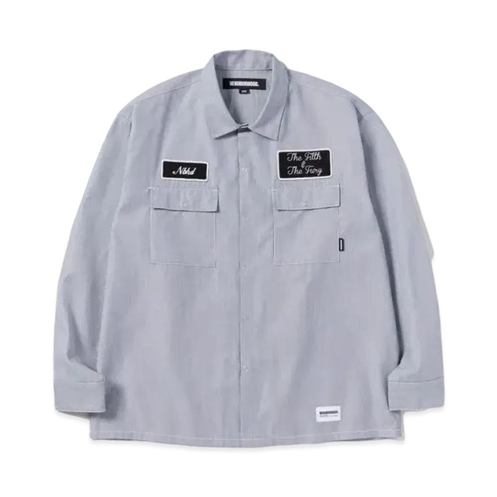NEIGHBORHOOD Stripe Work Shirt LS "Blue"