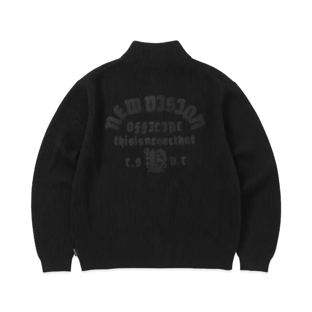 thisisneverthat New Vision Full Zip Cardigan "Black"